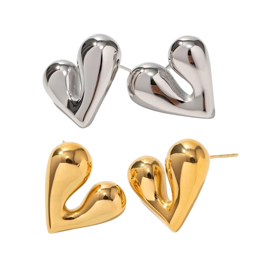 ARETES CORAZON AGATA