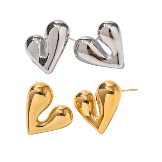 ARETES CORAZON AGATA